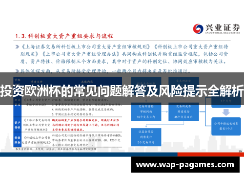 投资欧洲杯的常见问题解答及风险提示全解析