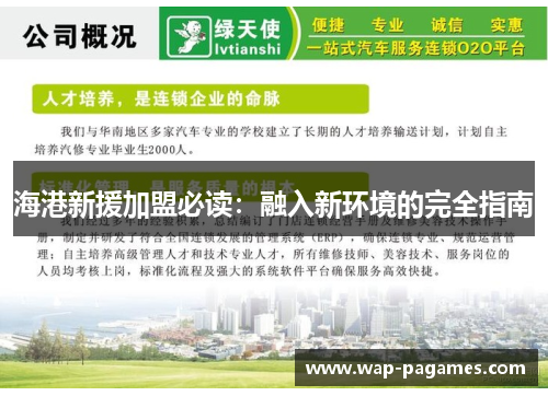 海港新援加盟必读：融入新环境的完全指南