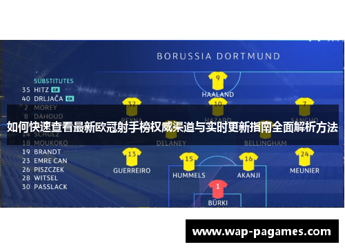 如何快速查看最新欧冠射手榜权威渠道与实时更新指南全面解析方法